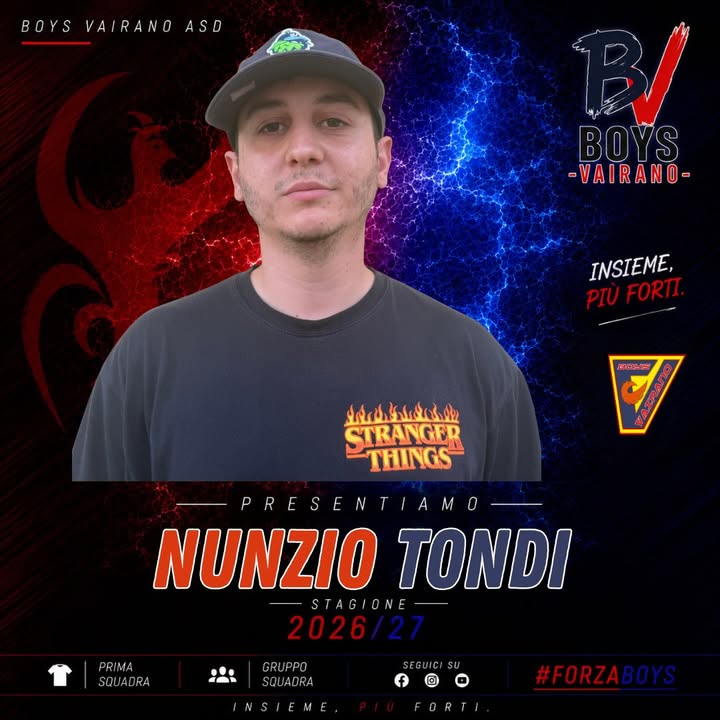 Nunzio Tondi entra a far parte della Boys Vairano come Segretario operativo