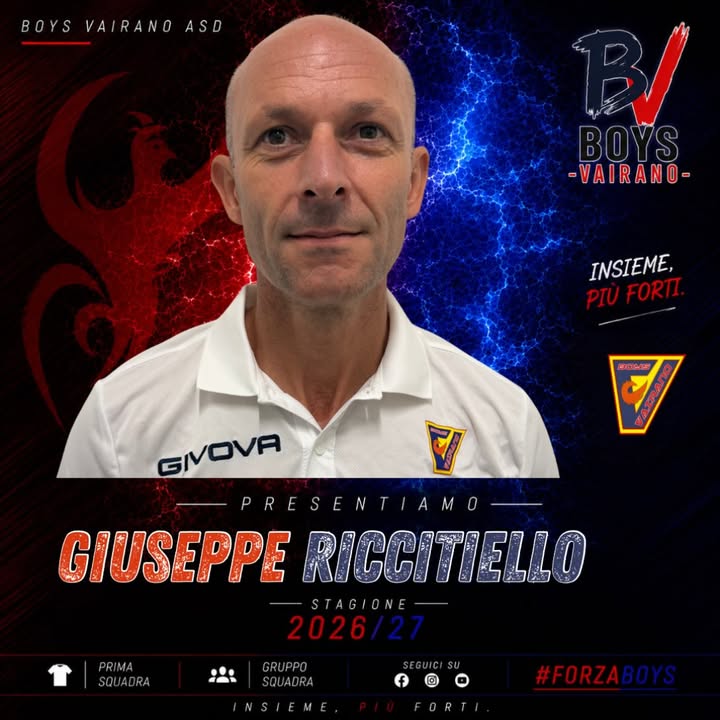 Giuseppe Riccitiello torna nella Boys Vairano come Tecnico