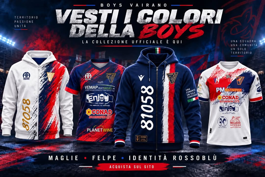 La Boys Vairano presenta la nuova collezione di maglie e felpe